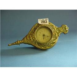 Unusual Brass Bellows Clock Brit United Clock Co....