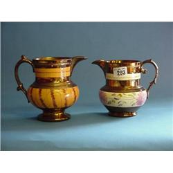 Pair 19th.Cent. Lustre Jugs...