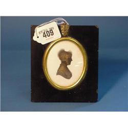 Silhouette Profile Of Lady Trade Label On Back "Miers, 111 The Strand...