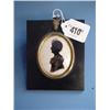 Image 1 : Silhouette Profile Of Lady (Plaque Damaged) In Original Black Frame...