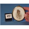 Image 1 : Miniature Portrait Of Lady Oval Gilt Frame 2.75" X 2.375"...