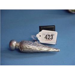 Silver Conical Scent Flask Probably Late 19th.Cent. Mark Rubbed...