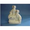 Image 1 : Staffordshire Figure Group Two Dogs On Barrel...