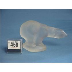 Frosted Glass Polar Bear Figure...