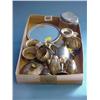 Image 1 : Tray Of Assorted Silver And Plated Ware To Include Pair Silver...