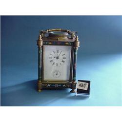 Cloisonne Brass Carriage Clock (No Key)...