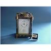 Image 1 : Cloisonne Brass Carriage Clock (No Key)...
