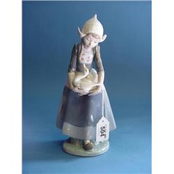 Lladro Figure "Dutch Girl Holding Duck" Approx. 10.5" Height (No....