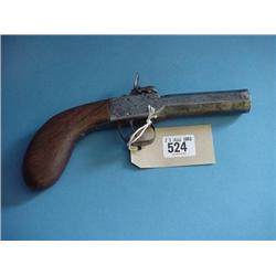 Unusual Percussion Pistol With Very Large Bore...