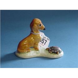Goebel Dog And Tortoise Figure...