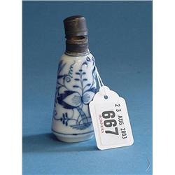 Small Porcelain Scent Bottle In Blue Orion Pattern...