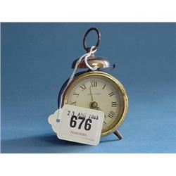 Small Brass Barrel Alarm Clock Marked Black Forrest...