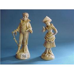 Pair Figurines Base Stamp Rw (A/F)...