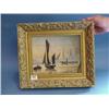 Image 1 : Oil On Board "Boating In Harbour"...