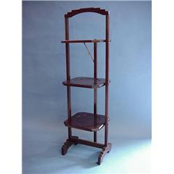 Three Tier Mahogany Folding Cake Stand...