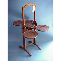 Folding Oak Cake Stand...