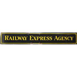 Original enamel Railway Express Agency sign