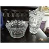 Image 1 : 2 Cut Glass Vase or Bowl - 2 Times the Money