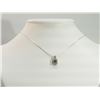 Image 1 : #8-STERLING SILVER BLACK AND WHITE DIAMOND PENDANT