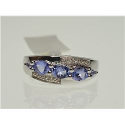 #11-STERLING SILVER TANZANITE (1.0CT) RING