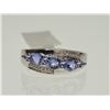 Image 1 : #11-STERLING SILVER TANZANITE (1.0CT) RING