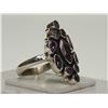 Image 3 : #15-STERLING SILVER LARGE AMETHYST RING