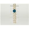 Image 1 : #20-FRESHWATER PEARL BRACELET WITH BLUE CRYSTAL