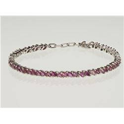 #24-STERLING SILVER RUBY (7.54CT) BRACELET
