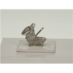 #25-STERLING SILVER DIAMOND (0.30CT) STROLLER