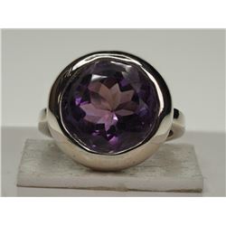 #28-STERLING SILVER AMETHYST RING