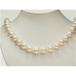 #30-STERLING SILVER FRESHWATER PEARL NECKLACE