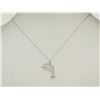 Image 1 : #32-14K WHITE GOLD DIAMOND (0.20CT) DOLPHIN