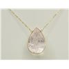 Image 1 : #40-14K YELLOW GOLD QUARTZ NECKLACE