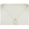 Image 2 : #40-14K YELLOW GOLD QUARTZ NECKLACE