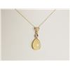Image 2 : #42-14K YELLOW GOLD OPAL NECKLACE