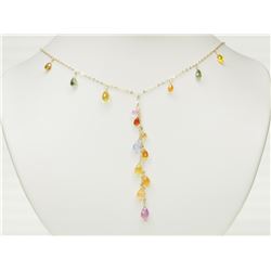 #50-10K YELLOW GOLD MULTICOLOURED SAPPHIRE