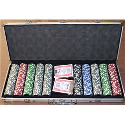 LARGE COMPLETE POKER CHIP SET IN CASE