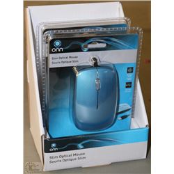 CASE OF 2 SLIM OPTICAL MICE FOR COMPUTER
