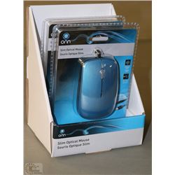 CASE OF 2 SLIM OPTICAL MICE FOR COMPUTER