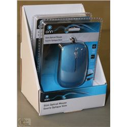 CASE OF 2 SLIM OPTICAL MICE FOR COMPUTER
