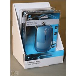 CASE OF 2 SLIM OPTICAL MICE FOR COMPUTER