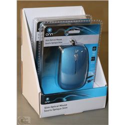 CASE OF 2 SLIM OPTICAL MICE FOR COMPUTER