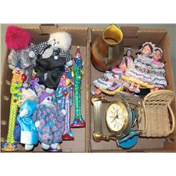 TWO FLATS OF ASSORTED COLLECTIBLES & DECOR