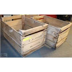 2 WOODEN E.R.MOUNT BRIGHTONB APPLE BOXES