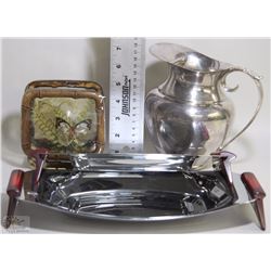 VINTAGE 1950'S-60'S TWO CHROME CARAMEL BROWN MADE