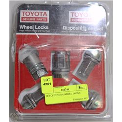 SET OF TOYOTA WHEEL LOCKS