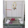 Image 1 : LARGE BIRD CAGE WITH ACCESSORIES 17"X18"X25"H