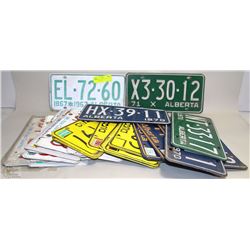COLLECTION OF ALBERTA PLATES INCL 4-1973,3-1970,