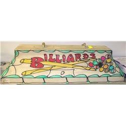 VINTAGE FIBERGLASS BILLIARDS POOL HANGING LIGHT