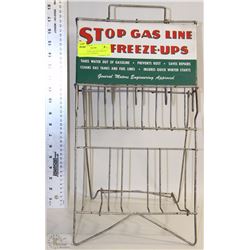 VINTAGE STOP GAS LINE FREEZE UPS DISPLAY GENERAL